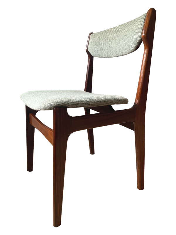 Krzesło tekowe proj. Erik Buch, duński design, teak, Dania, lata 60.
