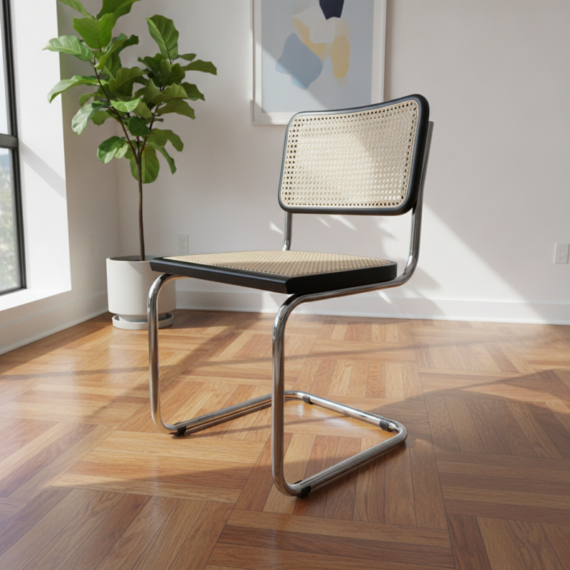 Krzesło, M. Breuer, Cesca, Bauhaus, cesca chair, S32, chrom.